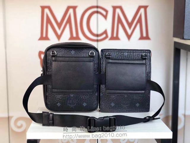 MCM腰包 原單新品 1058 Stark Modular腰包 標誌性Visetos印花塗層 扁平手拿包 拉鏈手包 可組成或單獨使用 MCM斜背包  mdmc1396